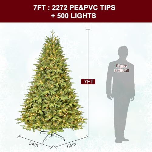 7FT Prelit Artificial Christmas Tree