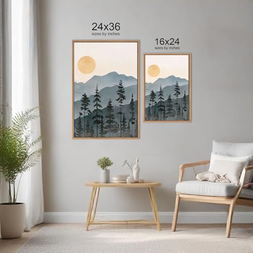 Boho Mountain Framed Canvas Wall Art Set (3 Count)