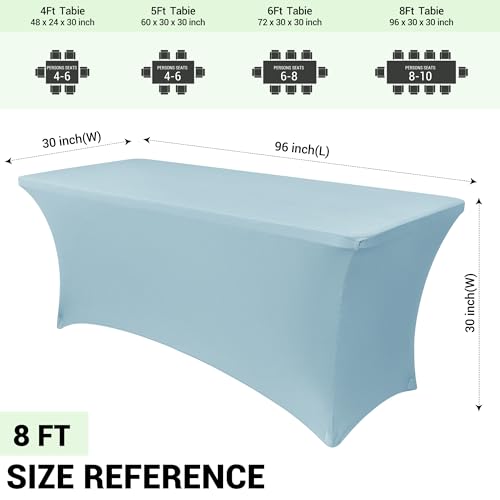 8ft Stretch Spandex Table Cover (2 Count)