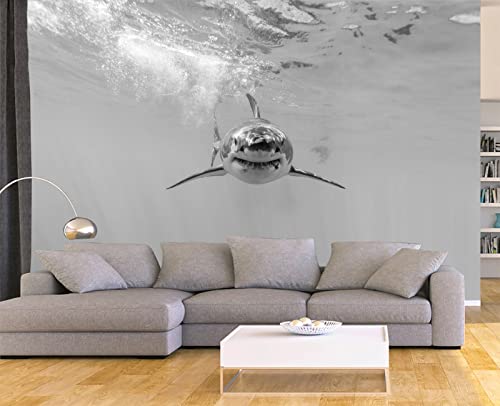Shark wall Mural Wallpaper for Bedroom 103" x 69" (49 Sq Ft)
