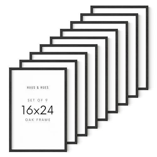 Standalone Black Oak Frames Set of 9