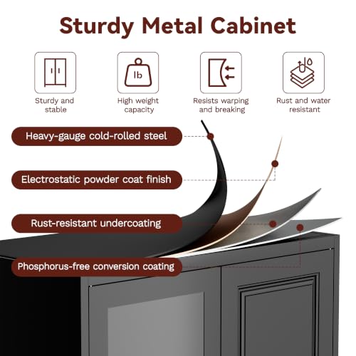 71" Tall Wardrobe Closet with Mirror and Doors