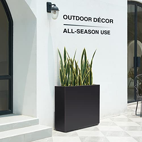38Lx10Wx30H Fully Welded Metallic Planter Box for Outdoor Plants