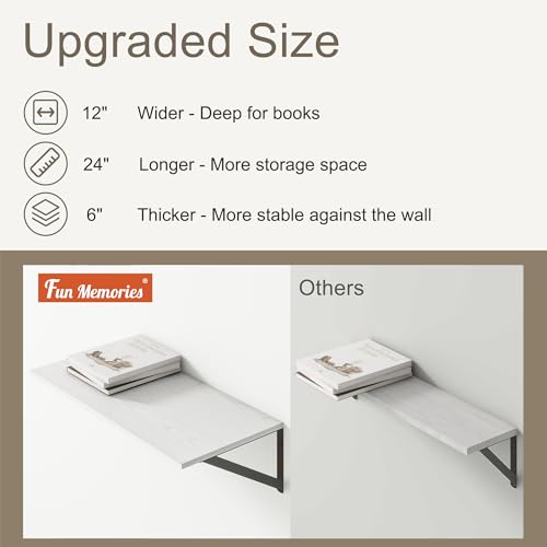 Deep Floating Shelves (2 Count)