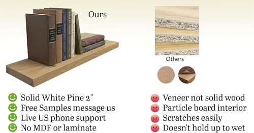 72 inch Wooden Floating Shelves for Wall