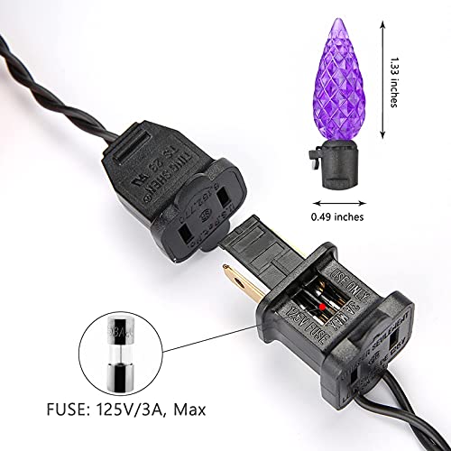Purple & Orange Halloween Lights Outdoor