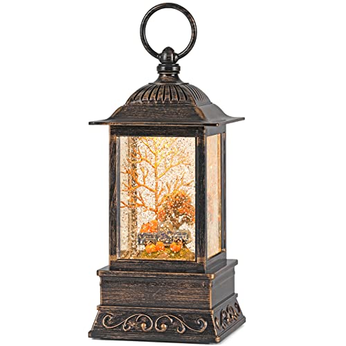 Fall Snow Globe Lantern