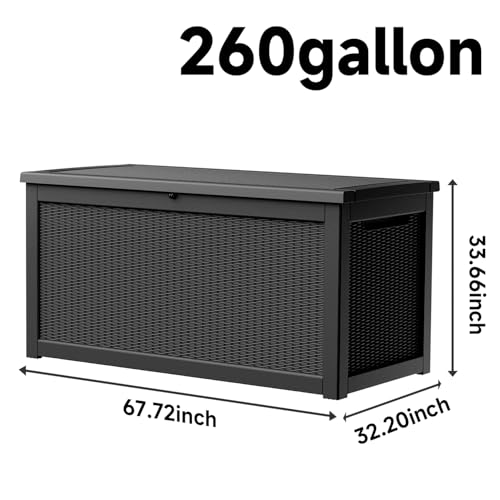 260 Gallon Resin Deck Box