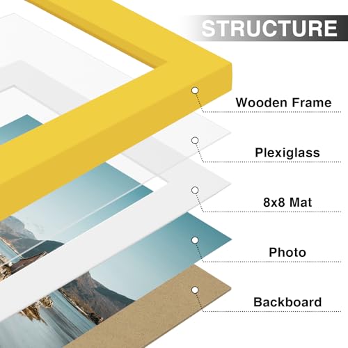12x12 Picture Frames Set of 9 for Wall Mounting (9 Count)