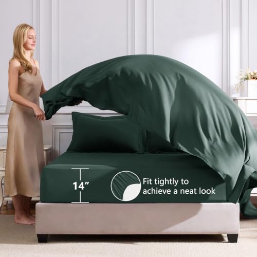 King Comforter Set 102"x90" Forest Green