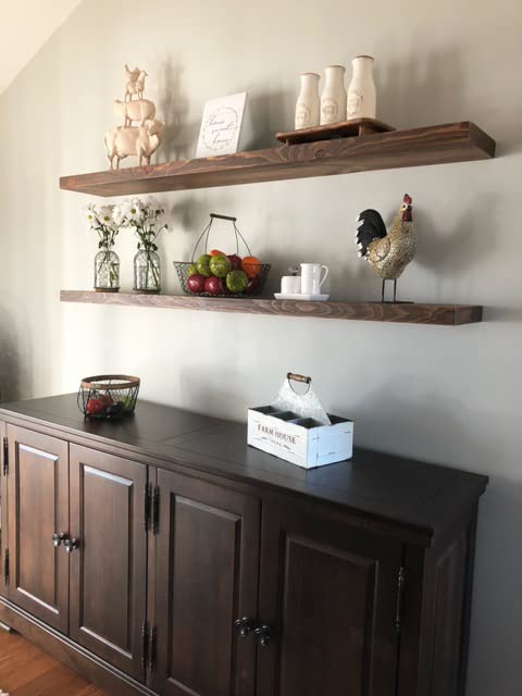 72 Inch Wooden Floating Shelves for Wall