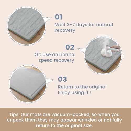 Baby Play Mat for Floor 1.3" Thick Memory Foam Play Mat 79"×157 Tummy Time Crawling with Non