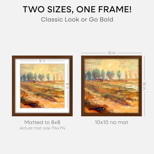 10x10 Brown Oak Picture Frame