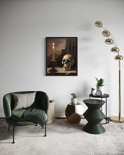 Skull and Candle Poster Art Print