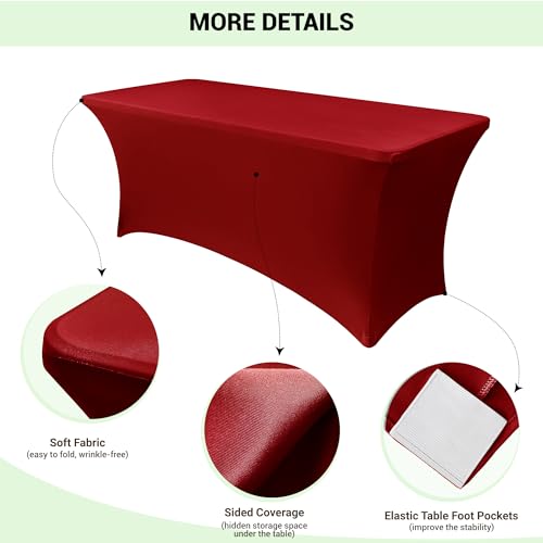 4ft Stretch Spandex Table Cover (2 Count)