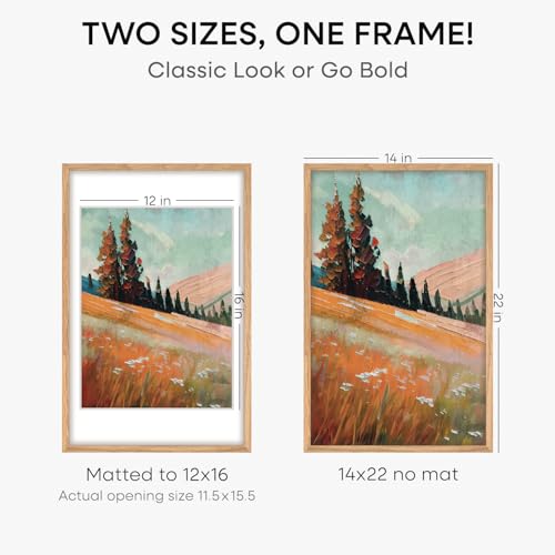 14x22 Natural Oak Picture Frame