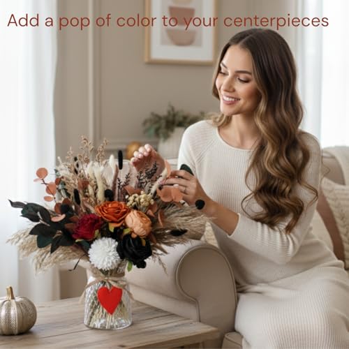 Fall Dried & Artificial Floral Centerpieces For Tables (100 Count)