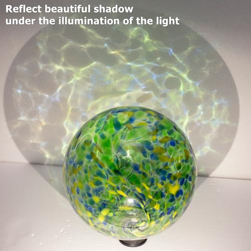 10 Inch Glass Gazing Ball with 9.4" H Metal Stand