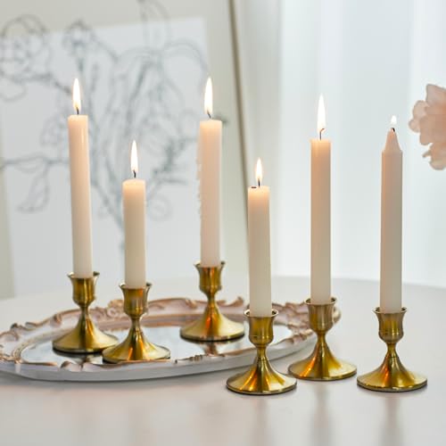 Gold Taper Candle Holder (6 Count)
