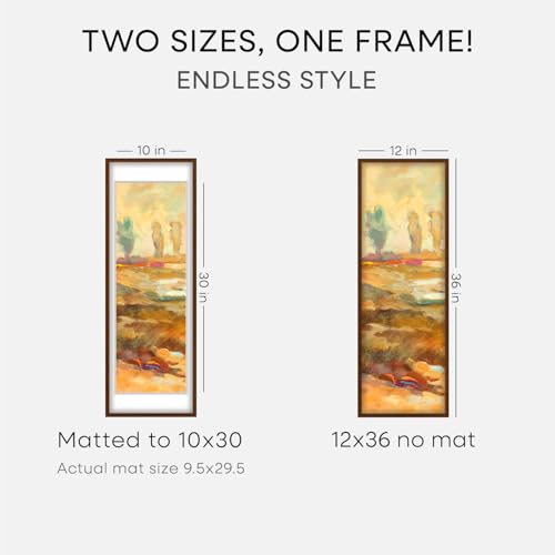 12x36 Brown Oak Picture Frame (3 Count)