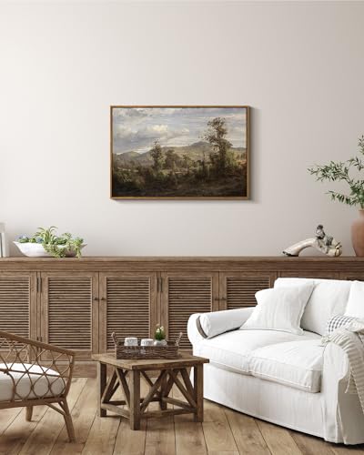 Framed Canvas Wall Art Vintage Decor