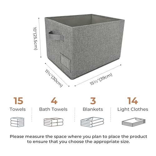 Closet Shelf Baskets with Label (3 Count)