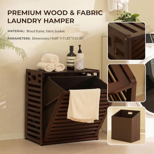 Tilt Out Laundry Hamper with Shelf