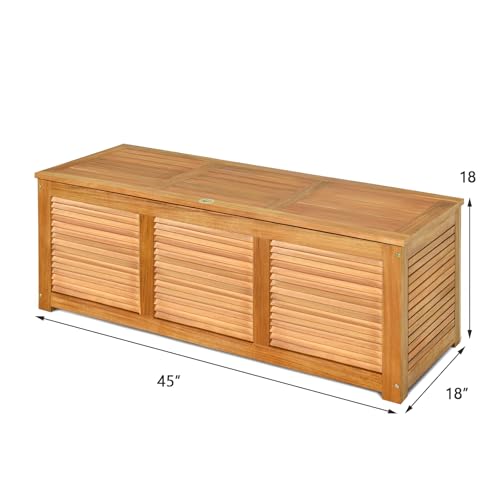 46 Gallon Acacia Wood Deck Box