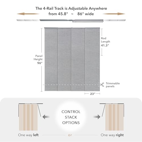 Woven Vertical Blinds 45.8"