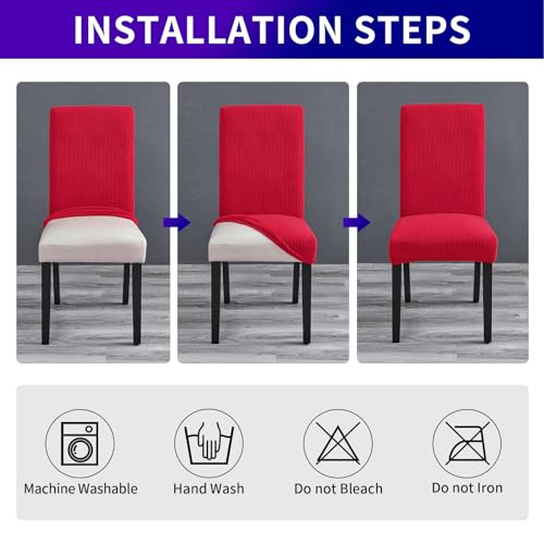 Stretch Chair Covers for Dining Room Set of 2
