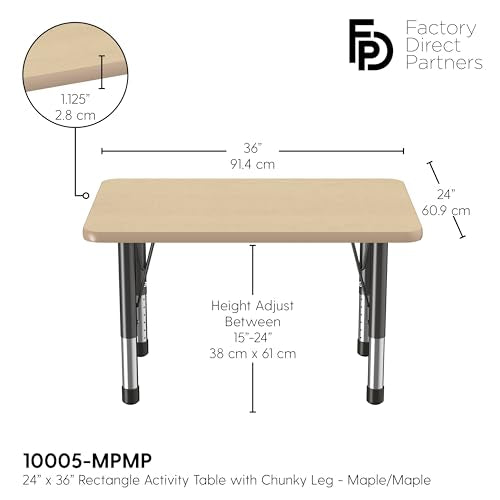FDP Rectangle Activity School and Classroom Kids Table
