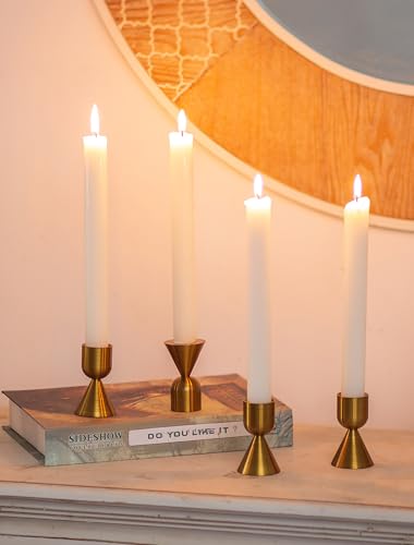 Taper Candle Holders Gold (4 Count)