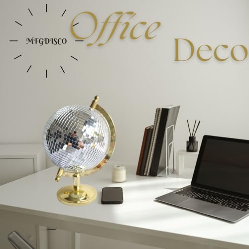 Disco Ball Globe Home Decor Statues Classic Tabletop Art Sculpture Gold Discoball Unique Western Modern Decorative Aesthetic Sculptures