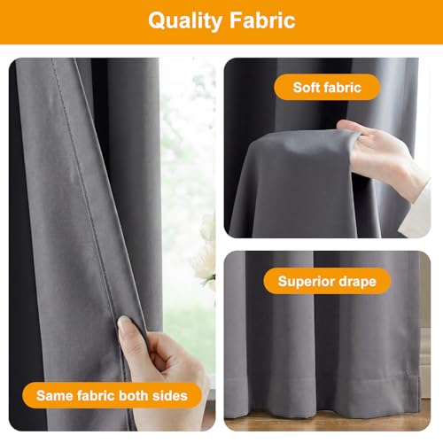 Room Divider Curtains Blackout Floor to Ceiling Curtain with Hook Wall Mount Sliding Door Curtains Ceiling Mount Extra Wide Curtain Wall Divider for Room Separation