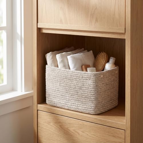Small Cotton Rope Basket (3 Count)