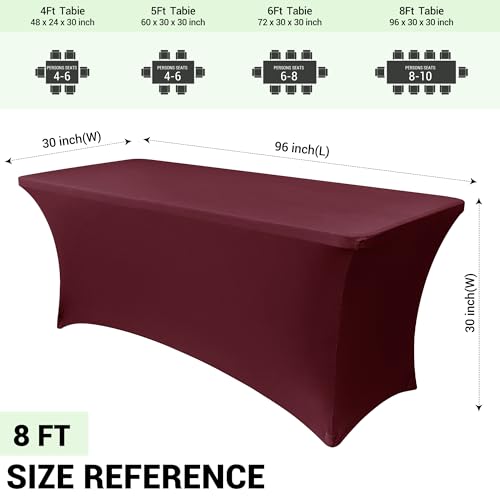 8ft Stretch Spandex Table Cover (2 Count)