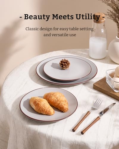 Venus Ceramic Plates and Bowls Sets (18 Count)