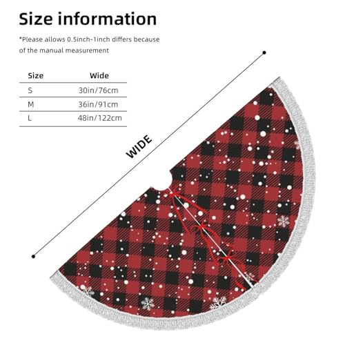 Custom Plaid Christmas Tree Skirt with Name