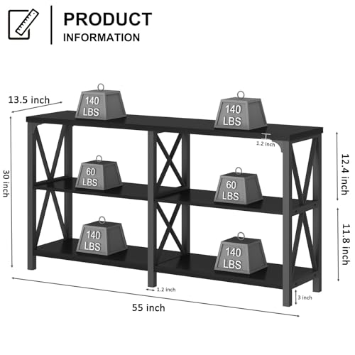 Black Sofa Table for Entryway