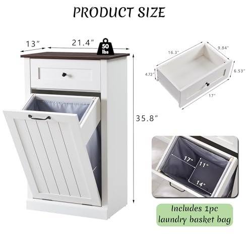 Tilt Out Laundry Hamper Cabinet