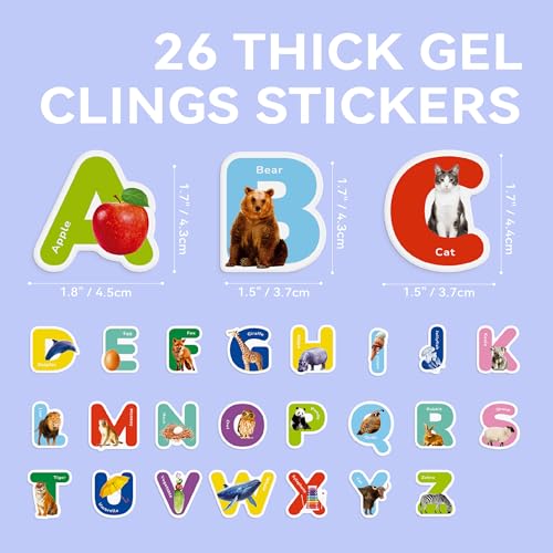 26 PCS Letter Gel Stickers (26 Count)