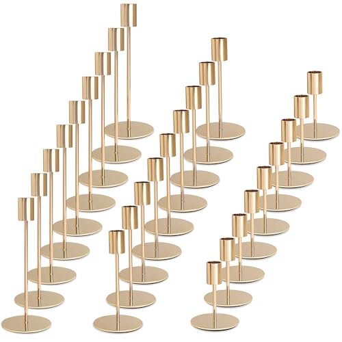 Gold Candlestick Holders (27 Count)