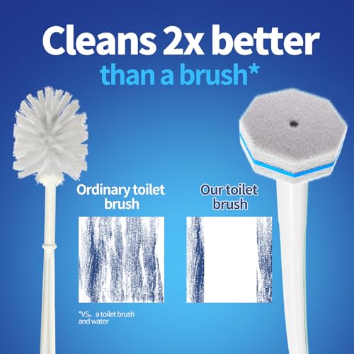 60pc Refills Disposable Toilet mats Brush Cleaning System (60 Count)