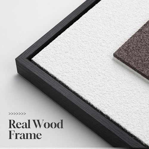 3D Textured Neutral Abstract Framed Wall Art Set of 3