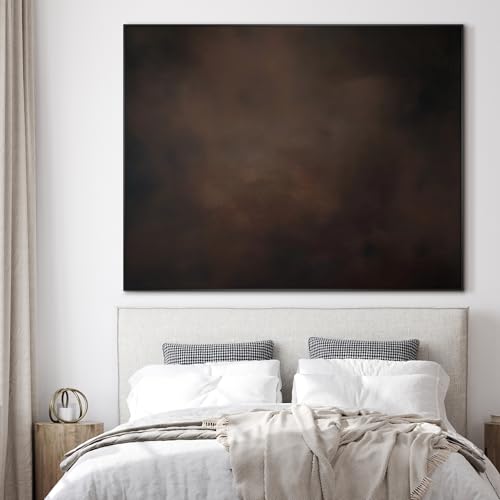 60"x72" Extra Large Framed Wall Art Dark Brown Abstract Moody Illustration for Home Living Room Bedroom Decor