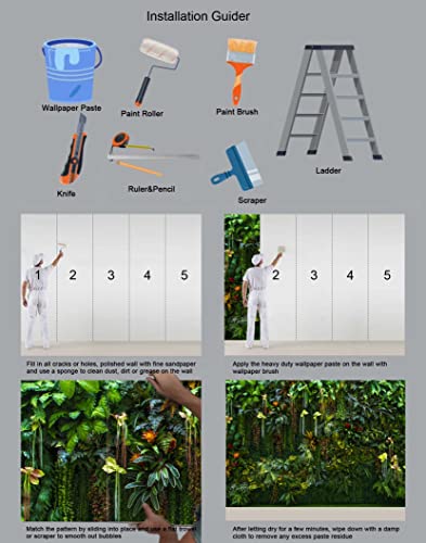 Green Wallpaper Banana Leaf Floral Mural (56.25 Sq Ft)