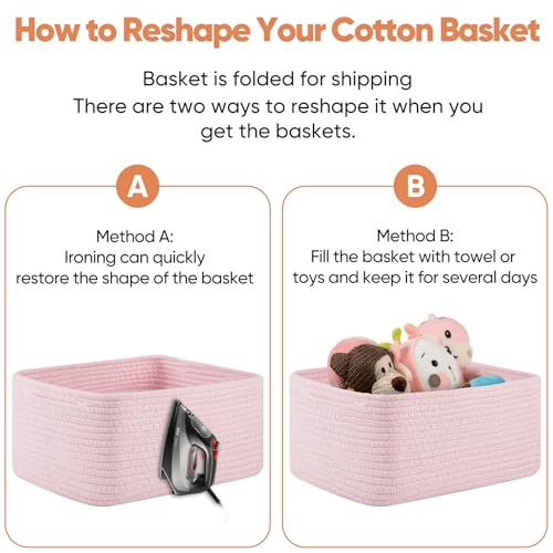 4 Pack 14.17 * 11.02 * 6.3IN Storage Baskets for Organizing Shelves (4 Count)