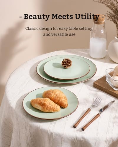 Venus Ceramic Plates and Bowls Sets (18 Count)