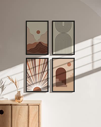 Standalone Black Oak Frames Set of 9