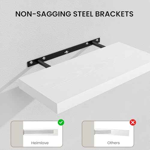 Floating Shelves 15.7" W x 10.3" D White Set of 2 (2 Count)